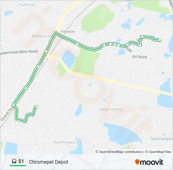 S1 Bus Line Map