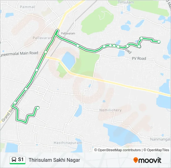 S1 Bus Line Map