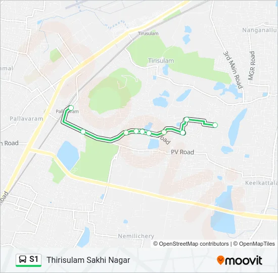 S1 Bus Line Map