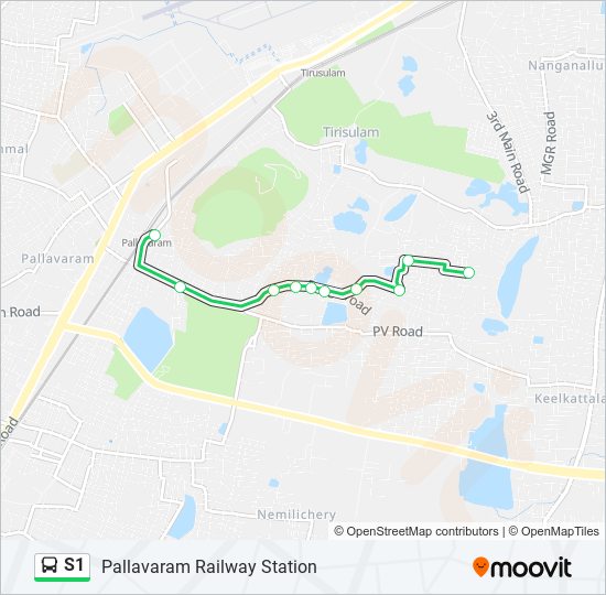 S1 bus Line Map