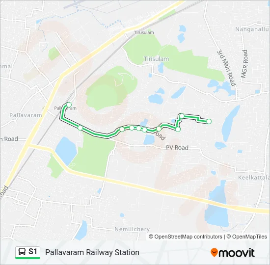 S1 Bus Line Map