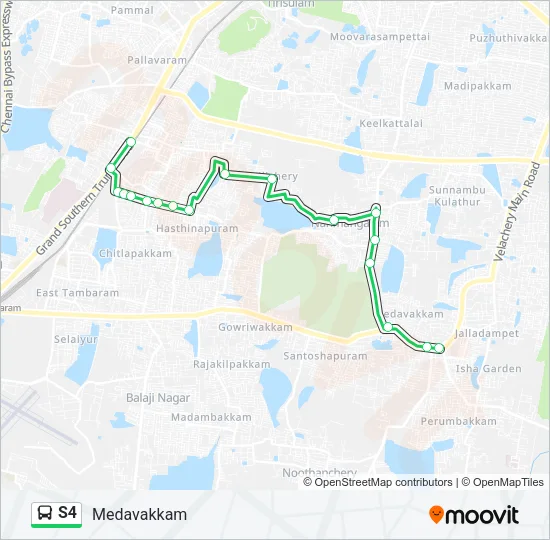 S4 Bus Line Map