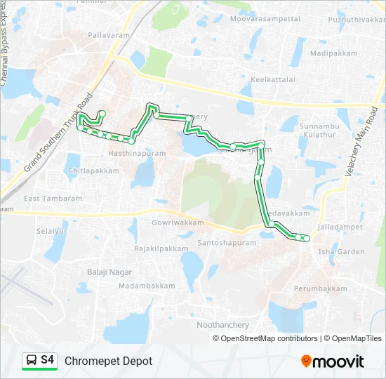 S4 Bus Line Map