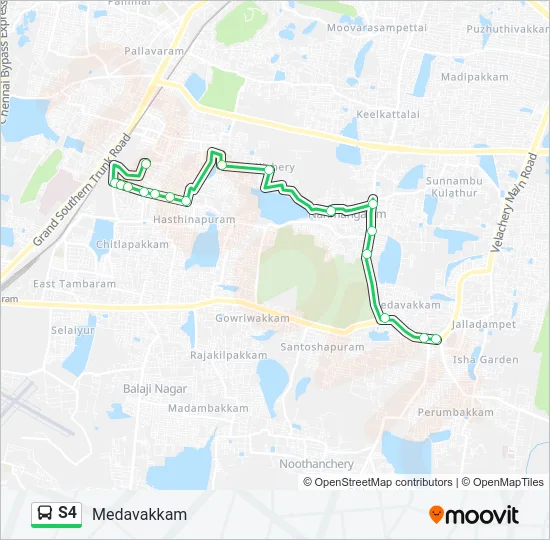 S4 Bus Line Map
