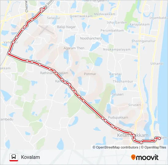 515A Bus Line Map