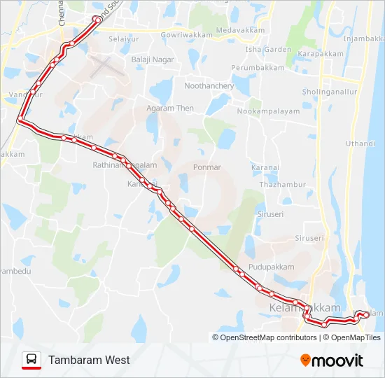 515A Bus Line Map