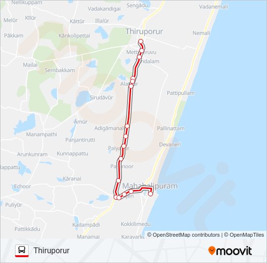 515A Bus Line Map