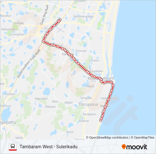 515A Bus Line Map