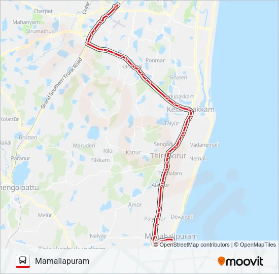 515A Bus Line Map