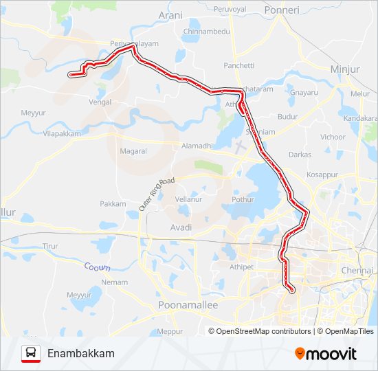 514ET bus Line Map