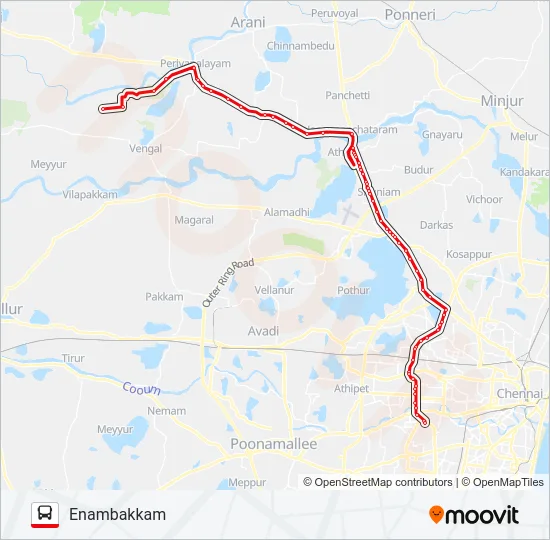 514ET Bus Line Map