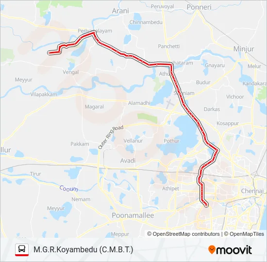 514ET Bus Line Map