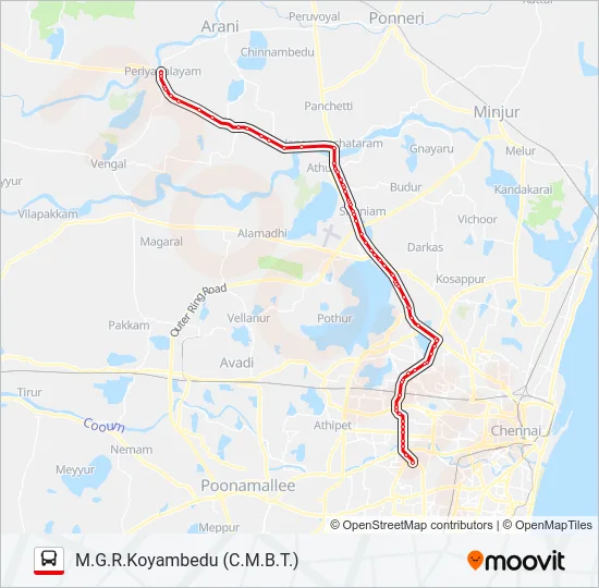 514ET Bus Line Map