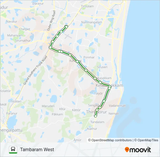 515B Bus Line Map