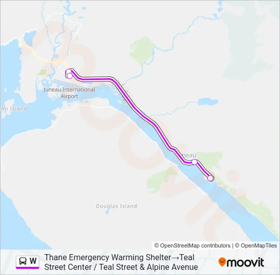 W Bus Line Map