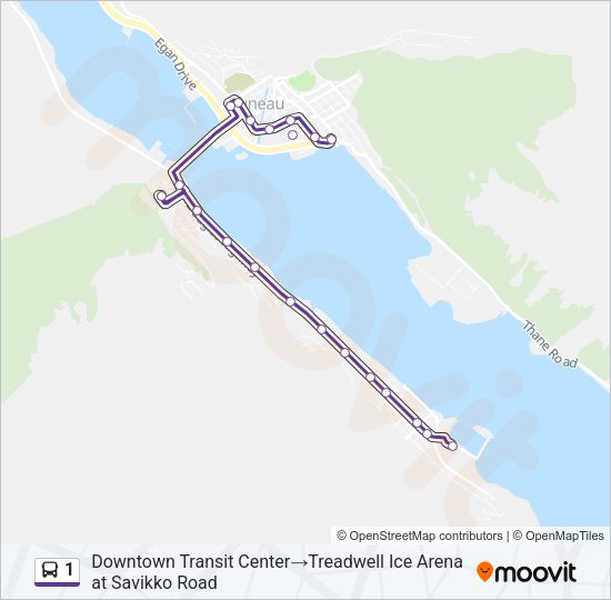 1 Bus Line Map