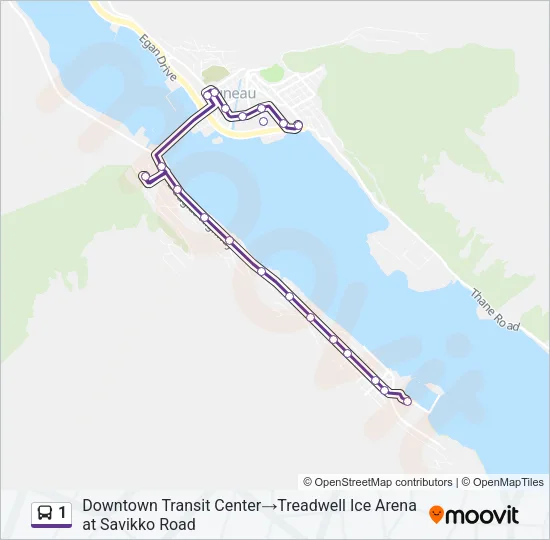 1 Bus Line Map