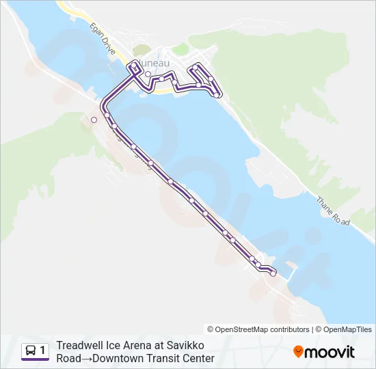 1 Bus Line Map