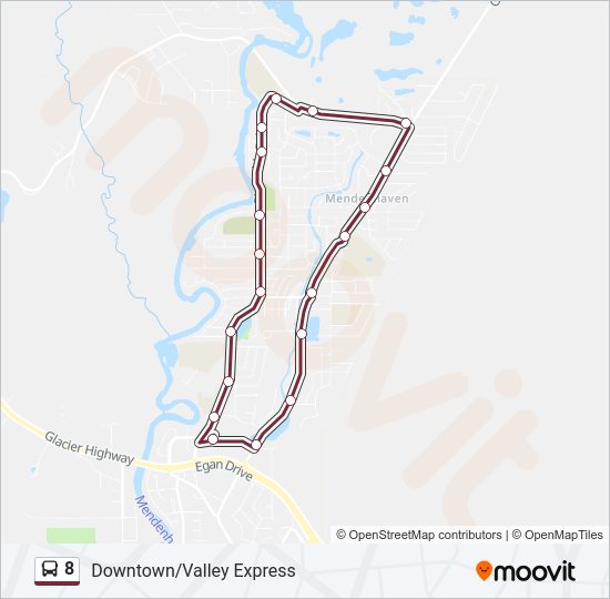 8 Bus Line Map