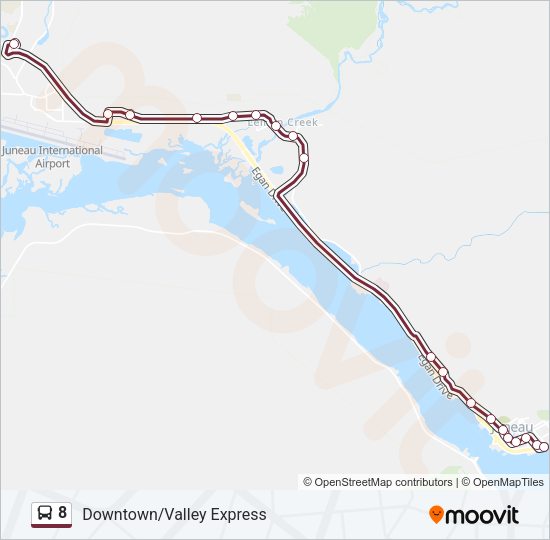 8 Bus Line Map