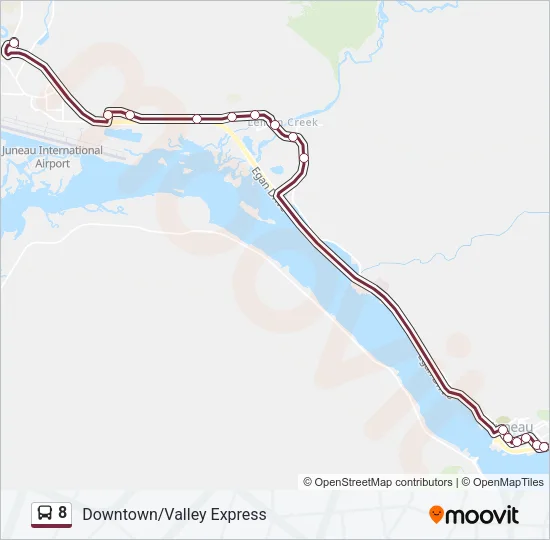8 Bus Line Map