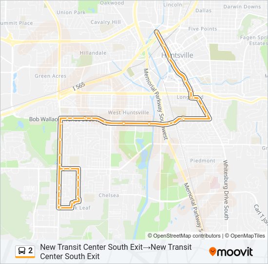 2 Bus Line Map