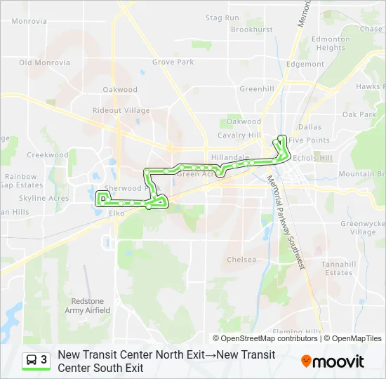 3 Bus Line Map
