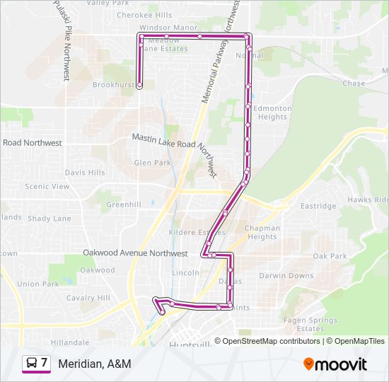 7 bus Line Map