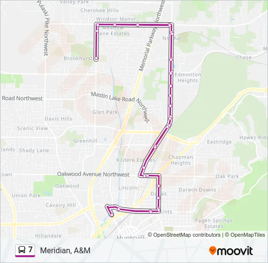 7 Bus Line Map