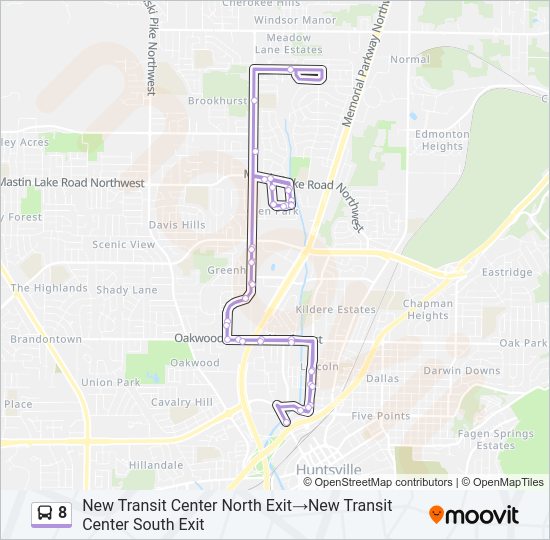 8 Bus Line Map