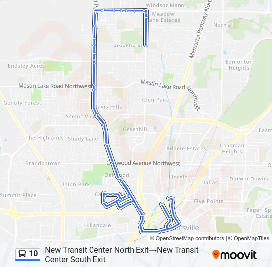 10 Bus Line Map