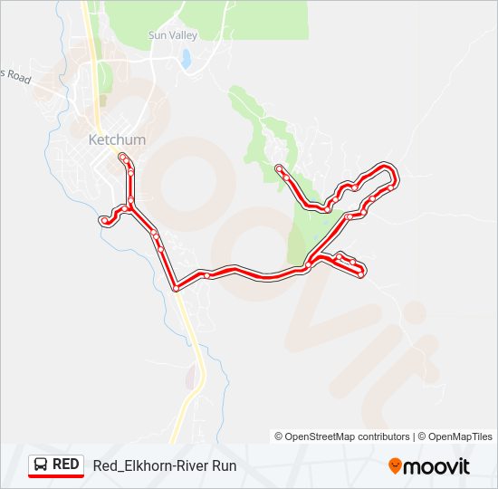 RED Bus Line Map