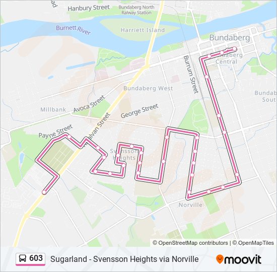 603 bus Line Map