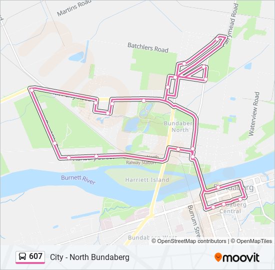 607 bus Line Map