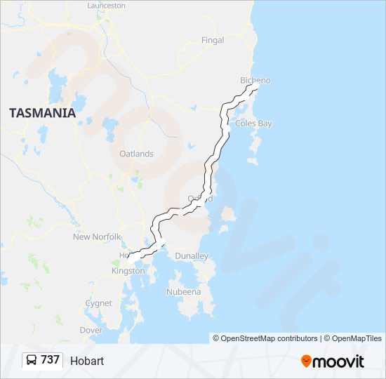 737 Route Schedules Stops Maps Hobart