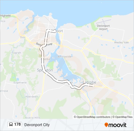 Bus 178 Route Map 178 Route: Schedules, Stops & Maps - Devonport City (Updated)