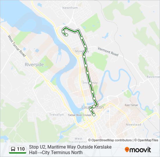 110 bus Line Map