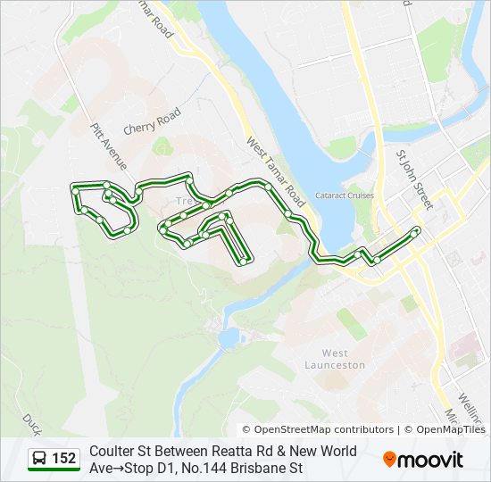Brisbane Metro Map Pdf 152 Route: Schedules, Stops & Maps - Coulter St Between Reatta Rd & New  World Ave‎→Stop D1, No.144 Brisbane St (Updated)
