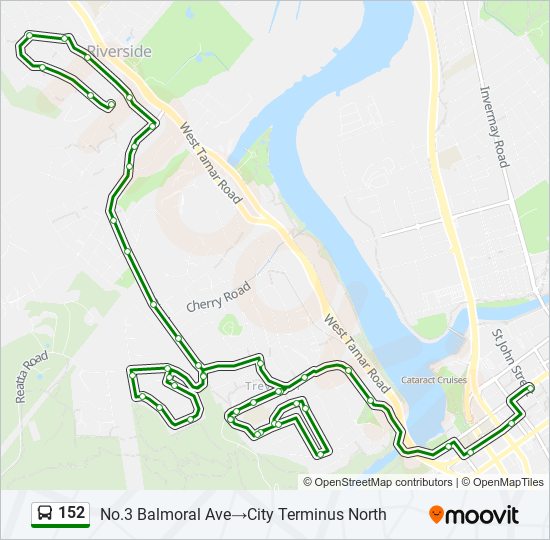 Mapa de 152 de autobús