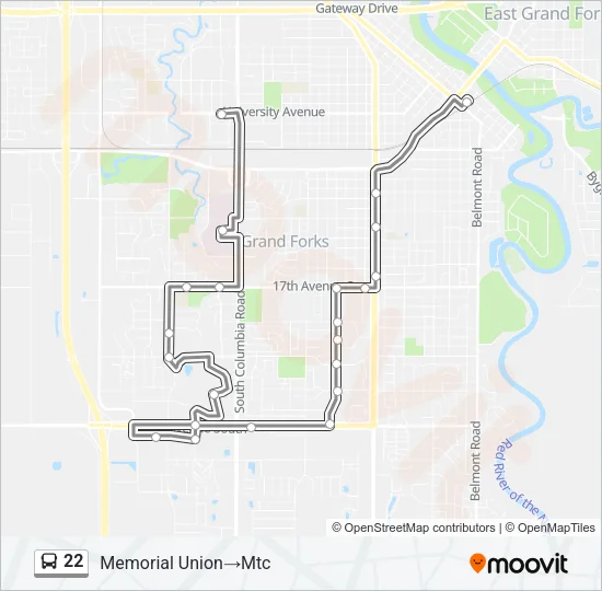 22 Bus Line Map