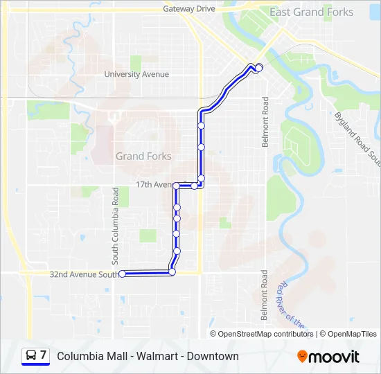 7 Bus Line Map