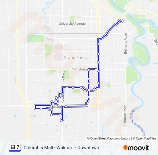 7 Bus Line Map