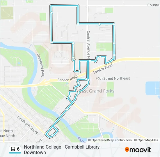 6 Bus Line Map