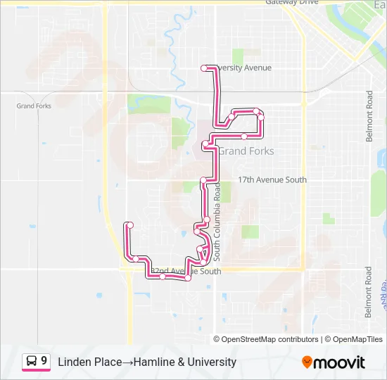 9 Bus Line Map
