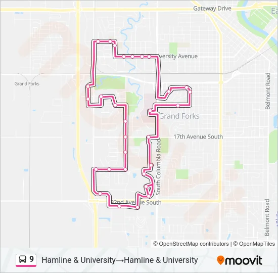 9 Bus Line Map