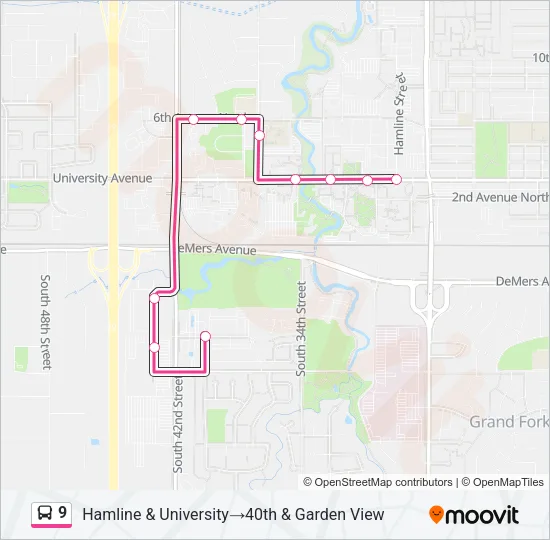 9 Bus Line Map