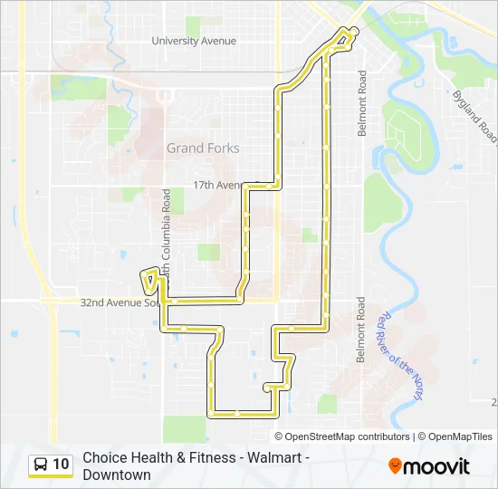 10 Bus Line Map