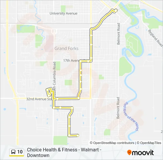 10 Bus Line Map