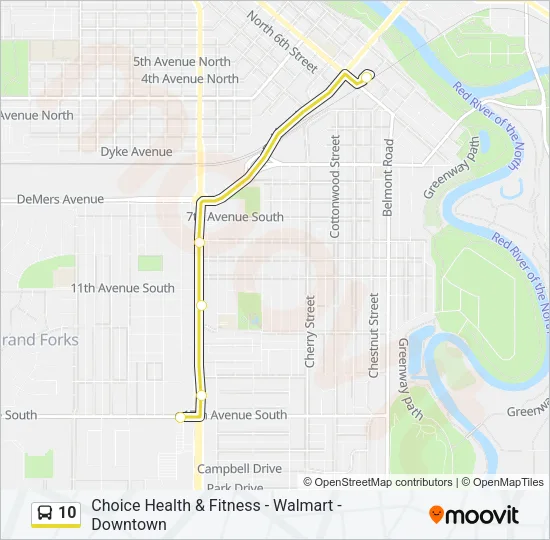 10 Bus Line Map
