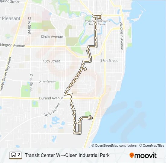 2 Bus Line Map
